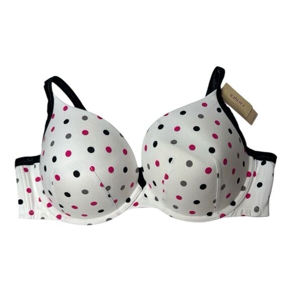 Cacique Polka Dot Cotton Boost Plunge Bra. Size 44DD. NWT. - Picture 1 of 10